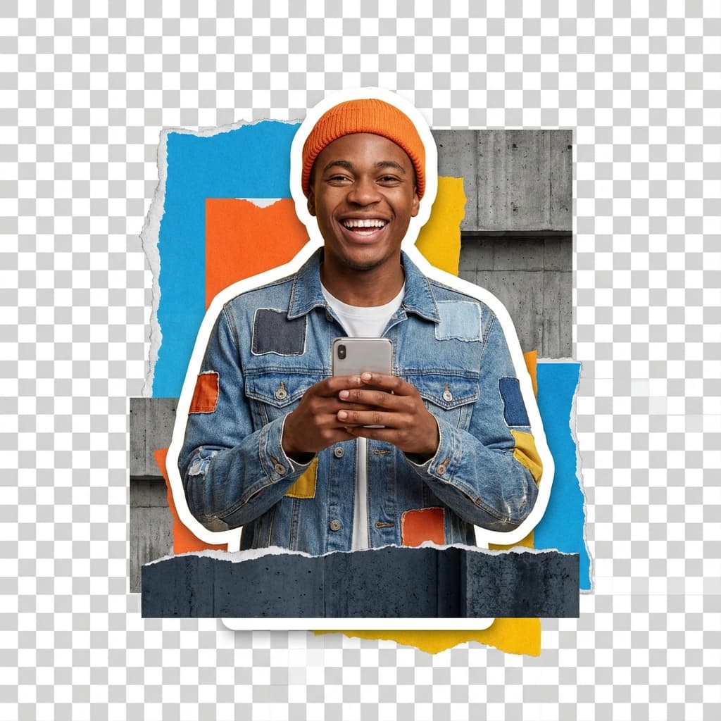 Lächelnder Student beim Deutschlernen